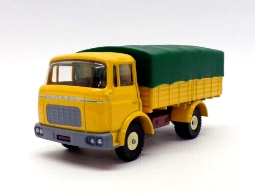 ATLAS FRENCH DINKY TOYS CAMION BACHE "GAK" BERLIET CANVAS BACK TRUCK YELLOW 584 - Image 3 of 4