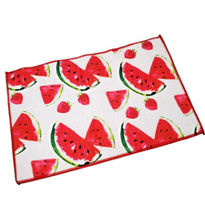 Fruit Dish Drying Mat Cloth Watermelon Pattern Summer Decor 12 X 18 Inches