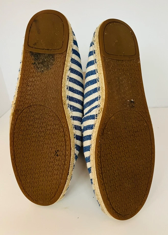 Alpargata sin cordones de lona a rayas azules para mujer MICHAEL KORS talla 9,5 M Foto 4 de 4