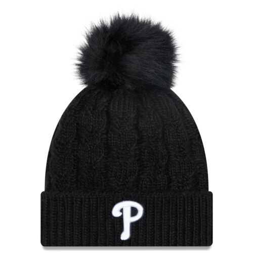 Exclusive New Era Philadelphia Phillies Beanie Cuff Winter Hat New One Of A Kind New Era Black Philadelphia Phillies Polar Lights Sports Knit  main image 3