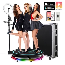 360 Photo Booth Video Booth Platform Automatic Spinner Motorized Wedding Party