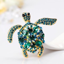 Crystal Turtle Brooch Pin for Women,Fashion Jewelry Gifts