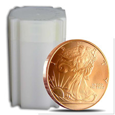 (20) WALKING LIBERTY - 1 OZ COPPER ROUND - BULLION - LOT