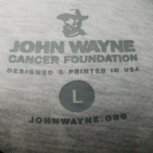 JOHN WAYNE Cancer Foundation Raglan T-Shirt Block the Blaze DUKE Men's L RARE! * - Picture 8 of 8