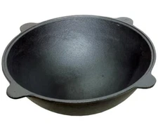 Kazan Казан Uzbeki Tatar Dish Plov Pot Mangal Cast Iron Pan Cooking 16 L + Lid