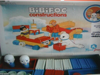 Jeu De Cubes Ancien Pour Enfants BIBIFOC - Vintage France - Jouet Lié à L'émission Antenne 2