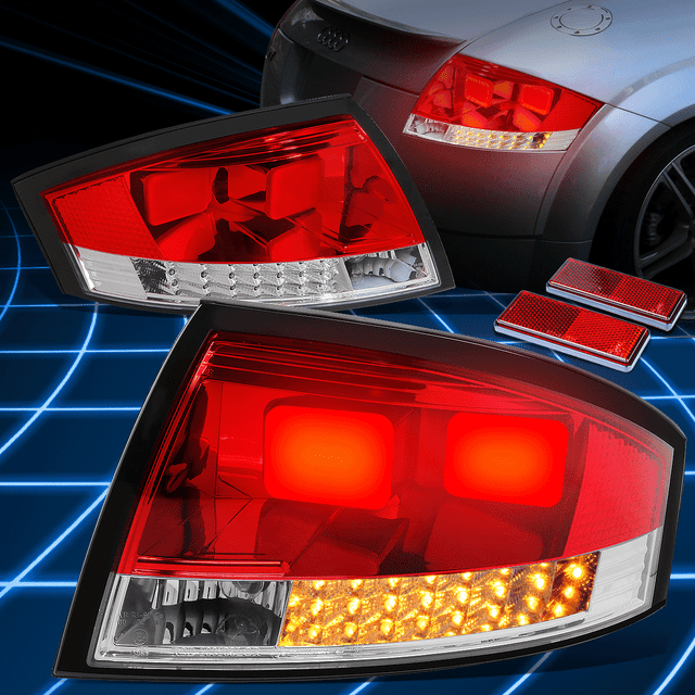 Red Clear 3d LED Brake Signal Tail Light/lamp for 19992006 AUDI TT Mk1