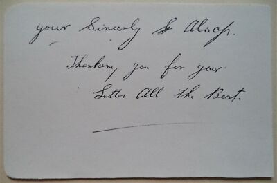 ALSOP, GILBERT IPSWICH & WALSALL 1938 ORIGINAL VINTAGE INK FOOTBALL AUTOGRAMM
