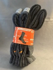 Weatherproof Vintage Men's Wool Blend Crew Socks  4 Pack Shoe Size 6-12