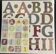 Creative Memories Jumbo ABC Monogram 2 Jewel&Pastel, 2 Primary&Earthy NIP