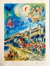Marc Chagall COA original hand-signed Numbered Lithograph - Salvador.Dali.Dalì
