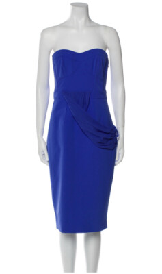 Karen Millen Blue Dress Sz 2 Uk 6 Womens | eBay Karen Millen Blue Dress Sz 2 Uk 6 Womens | eBay