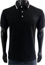 Vèrsace Men Black Polo Shirt