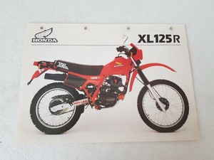 Honda Xl125r Motorcycle Sales Specification Leaflet C19 Ebay