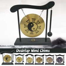 Mini Desktop Gong Table Wind Chime Percussion Decor Instruments with Mallet Home