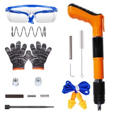 Portable Cordless Concrete Nail Gun Nailer Wall Fastening Tool Orange w/o Nails