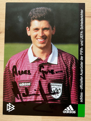 Dr. Markus Merk Autogramm Ak original signiert Schiedsrichter DFB Fußball alt