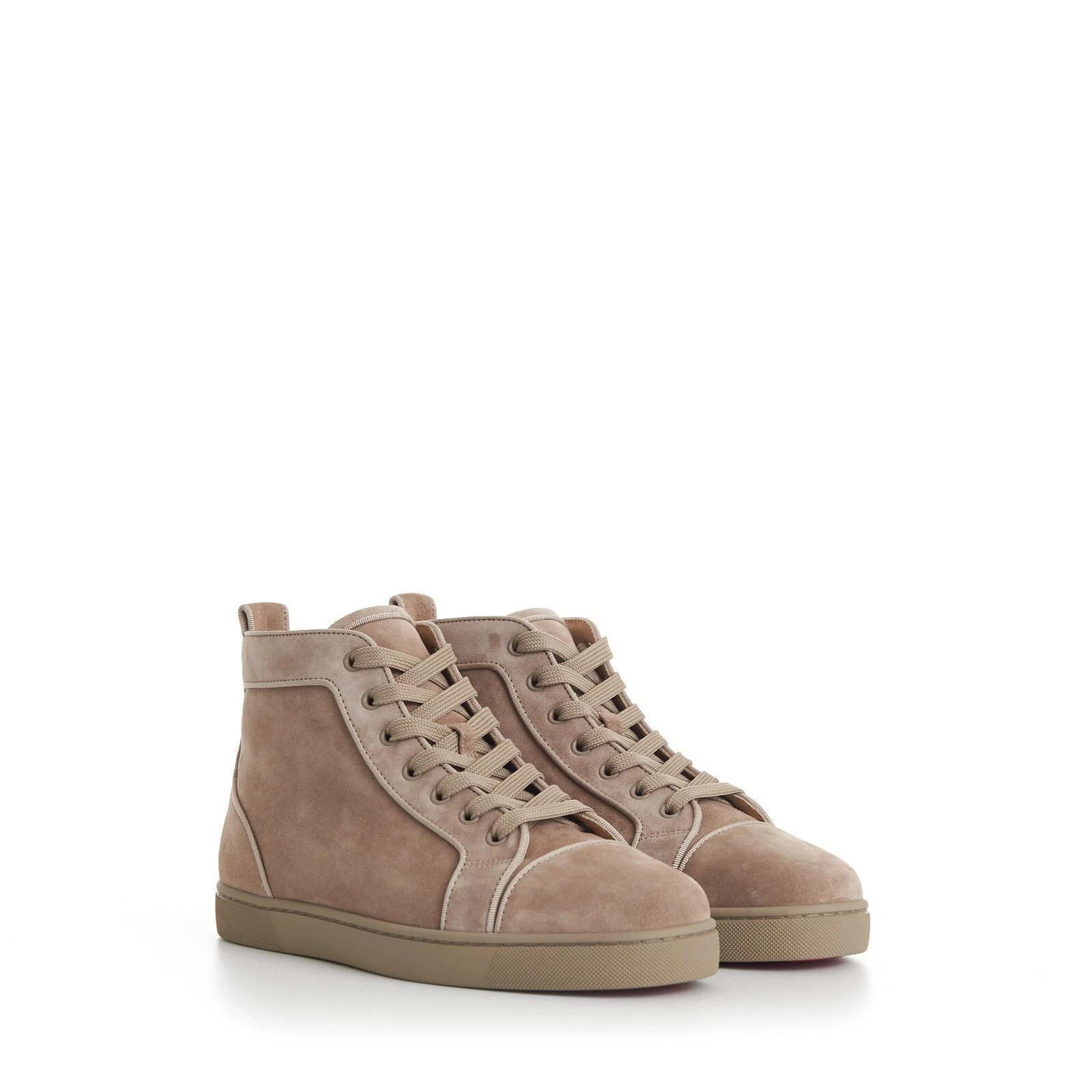 Christian Louboutin — CHRISTIAN LOUBOUTIN 945$ Louis High Top Sneakers - Suede, Saharienne Beige