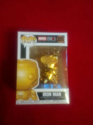 IRON MAN GOLD CHROME FUNKO POP RARE MARVEL STUDIO 10 JAHRE NEU SEALED 375
