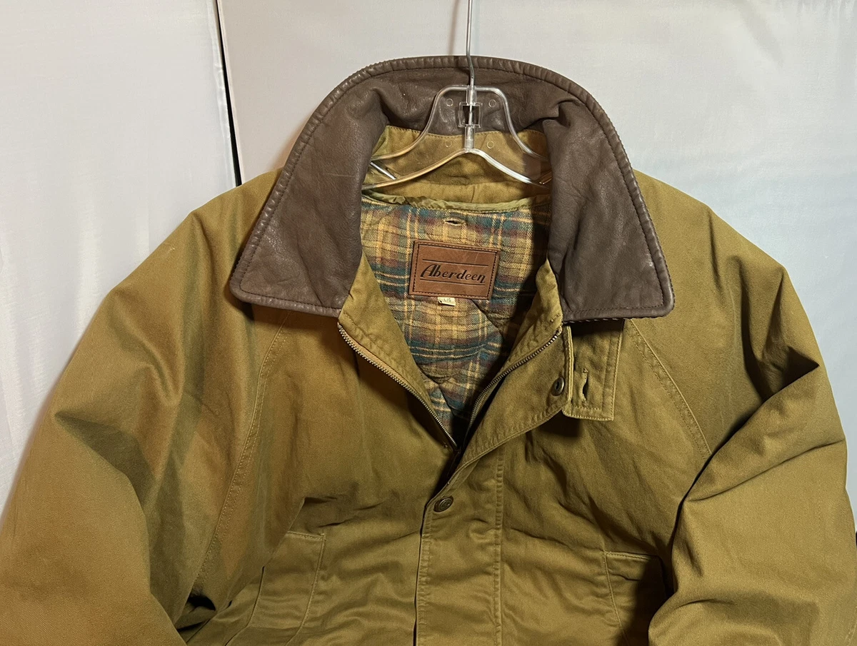 Vintage Aberdeen Brown Work Farm Ranch Jacket Flannel Removable Interior Mens L