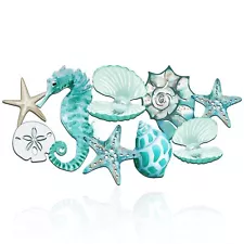 Metal Beach Wall Decor Hanging Metal Decor Coastal Bathroom Nautical Theme Ocean