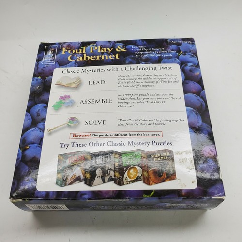 Classic Mystery Puzzle- Foul Play & Cabernet *Read & Assemble Solve Mystery - Picture 2 of 5