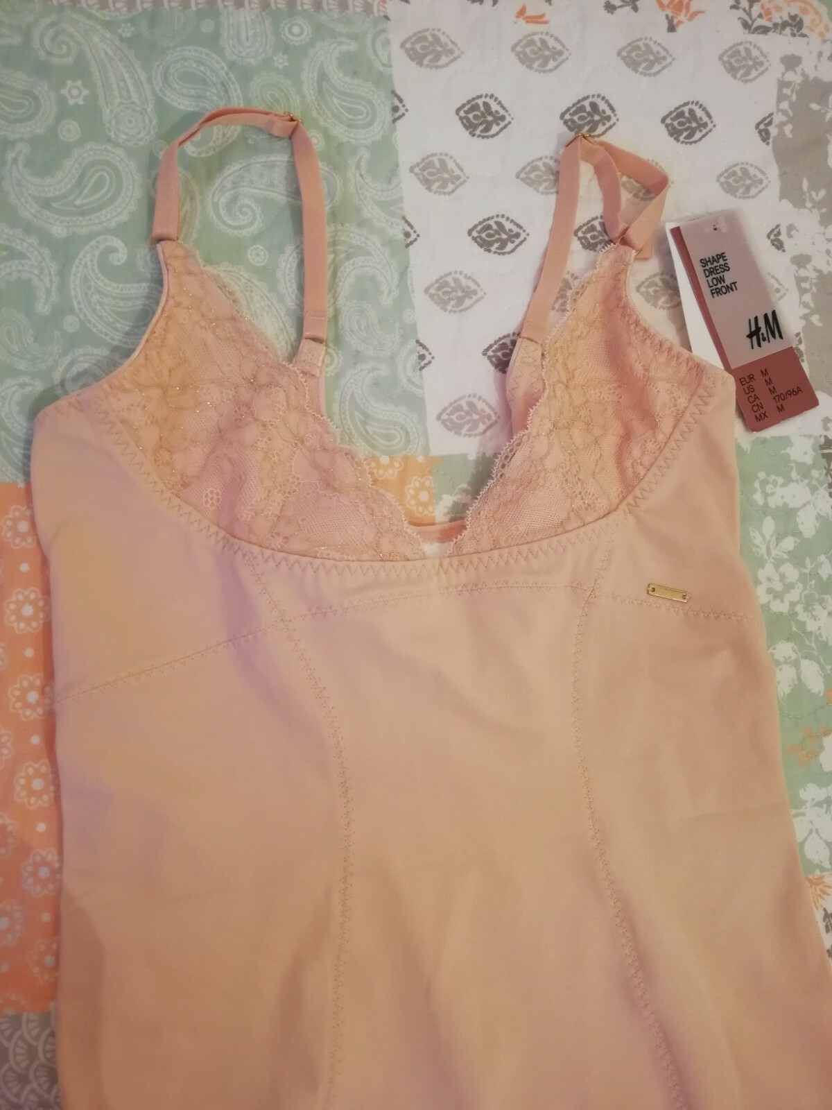 H&M SEAMLESS SLIMMING BODY SHAPER FIRM CONTROL SLIP DRESS SHAPE size M