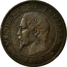 [#51219] Coin, France, Napoleon III, Napoléon III, 2 Centimes, 1855, Strasbourg
