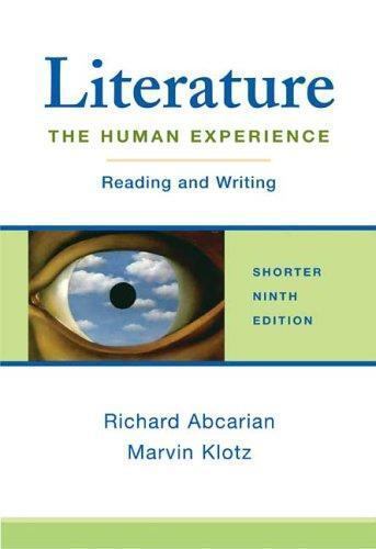 Literatur: Die menschliche Erfahrung von Abkarian, Richard; Klotz, Marvin - Bild 1 von 1
