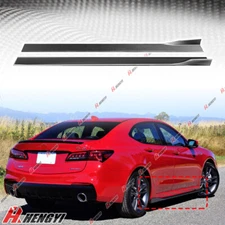 Carbon Fiber Look Side Fin Splitter Side Skirt For Acura TLX 2015-2020