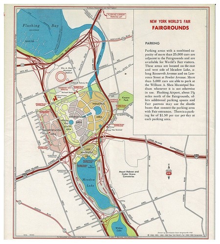 Hoja de ruta Phillips 66 para la Feria Mundial de Nueva York + Metro de la ciudad de Nueva York 1964 - Imagen 3 de 5