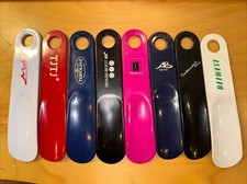 Lot of 16 Vintage Advertising Plastic Shoe Horns Shoe Makers 7" Long