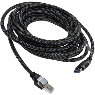 Ethernet-Kabel USB-A 3.0 auf RJ45 5 m    Schwarz