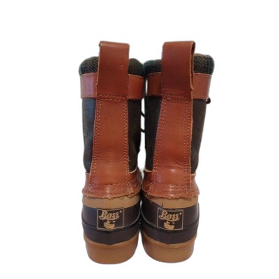 G.H Bass Rain Boots Leather And Rubber SZ 7 Sherpa Lined  display picture 2