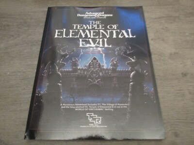 TSR AD&D T1-4 TEMPLE OF ELEMENTAL EVIL  9147 ADVANCED DUNGEON DRAGON VGC REPRINT