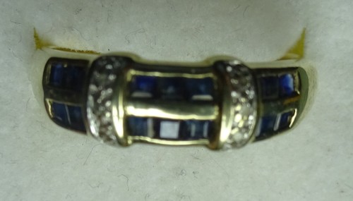 Ladies 9ct 375 pink red yellow gold diamond sapphire topaz iolite dress rings - Picture 6 of 21