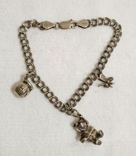 Disney Winnie the Pooh Bracelet 925 Sterling Silver Italy Rare Collectible