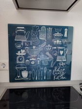 Küchenrückwand Spritzschutz Glas + Befestigungsmaterial ca. 55,5 x 50,0 cm