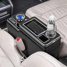 Mittelkonsole für VW Bus T5 T6 T6.1 Mittelkonsole Box Getränkehalter USB LED