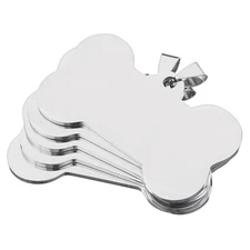 10PCS Dog Tags PET/CAT COLLAR NAME ID TAGS Double Sided Laser Engraved Bone Tag