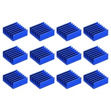 12 Pcs Heatsink 14x14x6mm Aluminum Heat Sink with Thermal Blue Sticker Deep Blue