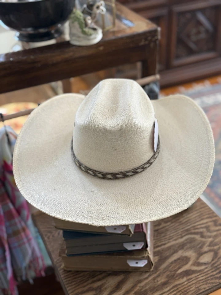 Atwood Maverick Straw Cowboy Hat with Braided Band “Lucky One” Made In USA - Image 2 of 4
