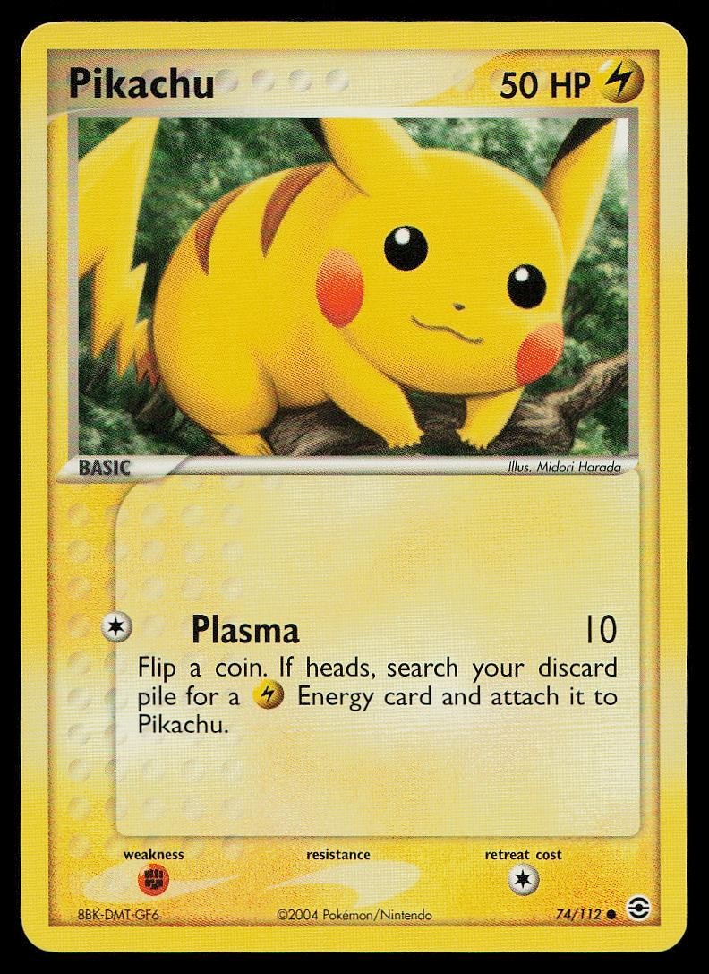 Pikachu 74/112 Common FireRed & LeafGreen Pokemon Near Mint