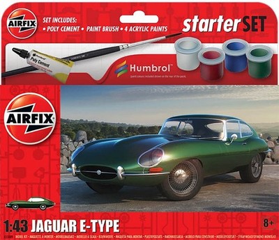 Airfix A55009 - 1/43 Small Starter Set Jaguar E-Type - Neu