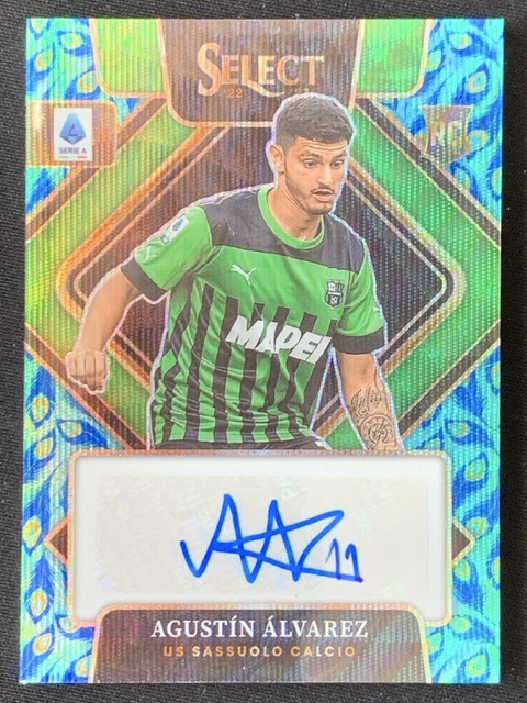 Agustin Alvarez 2022-23 Panini Select Serie A Signatures Peacock Auto RC #S-AAZ