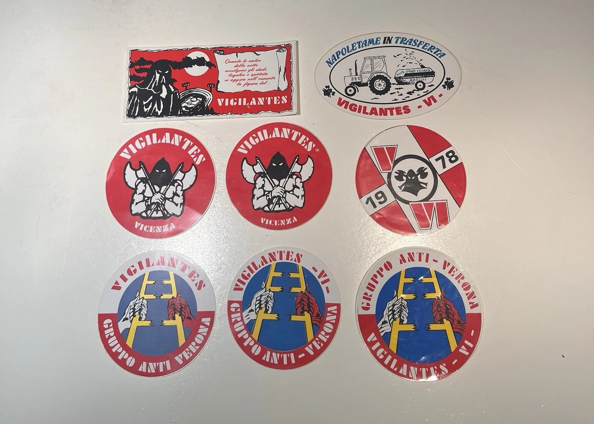 Rara Sciarpa Fabio Group Vicenza, retro Ultrà Vicenza - anni 90 Vigilantes