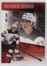 2023 Upper Deck SP Game Used Authentic Rookies Red 183/220 Luke Hughes #231 1pa2