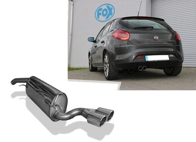 Fox Sportauspuff Fiat Bravo 1.4l Typ 198 ab07, mit ER-ausschnitt 2x80mm rund