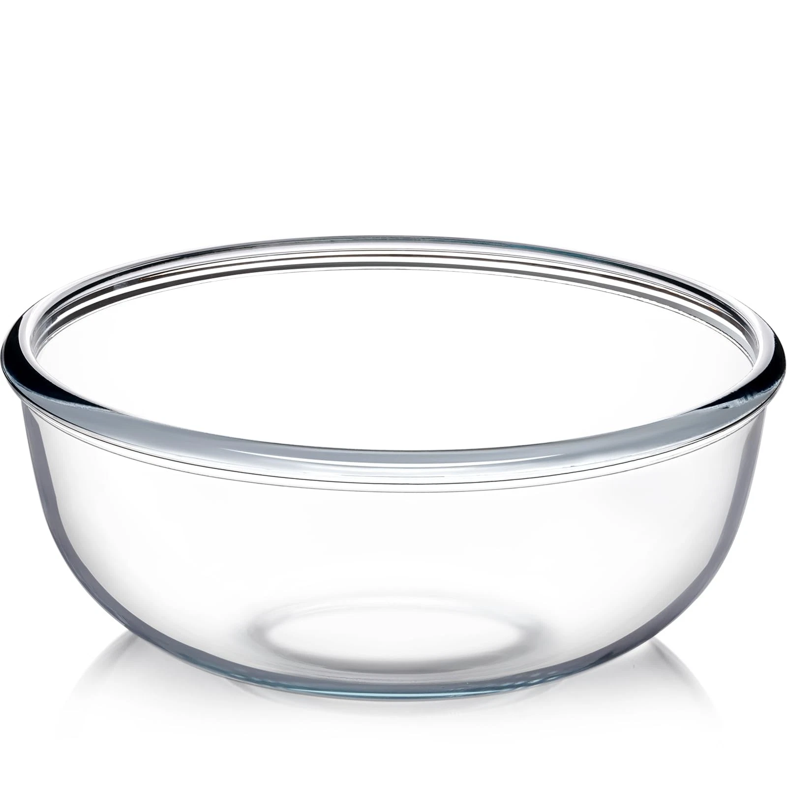 6 Quart Large Glass Mixing Bowl, Clear Large Salad Bowls Glass Big Mixing Bow...