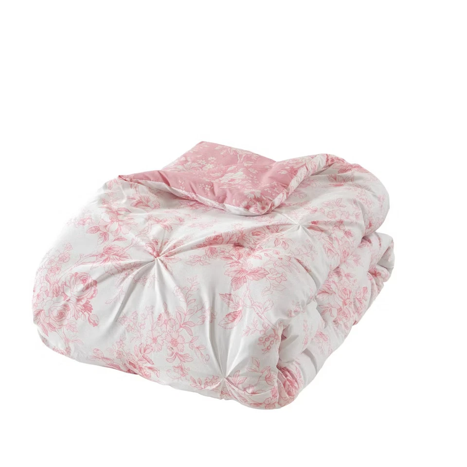 Edredón Floral Rosa Colección Armoire Doble/Gemelo Extra Largo Toile Foto 3 de 4